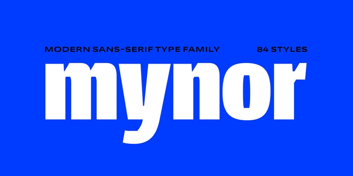 Schriftart Mynor